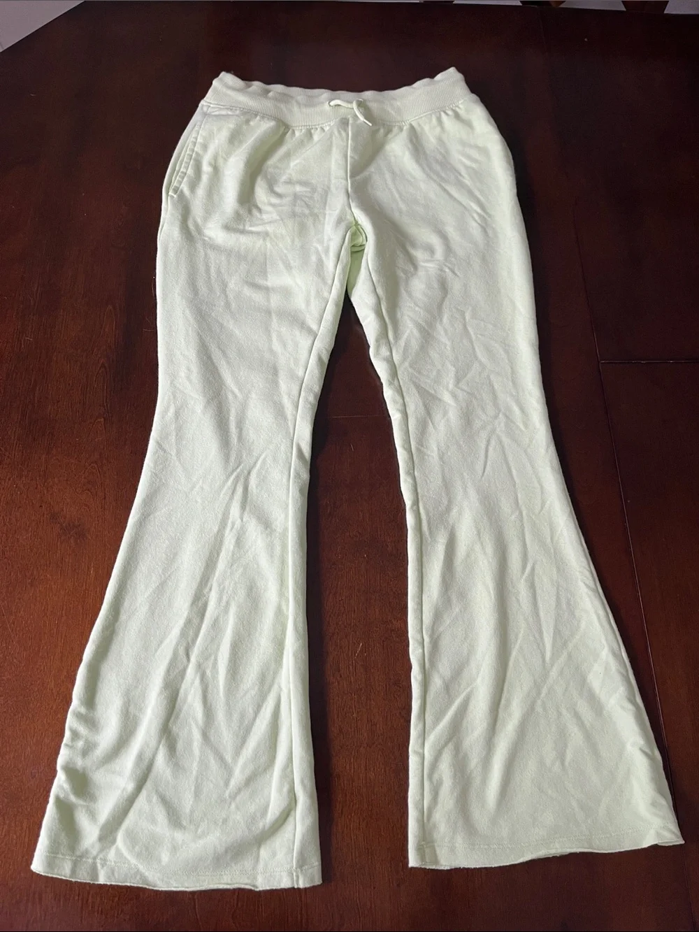 Old Navy Light Green Flared Sweatpants with Drawstring
